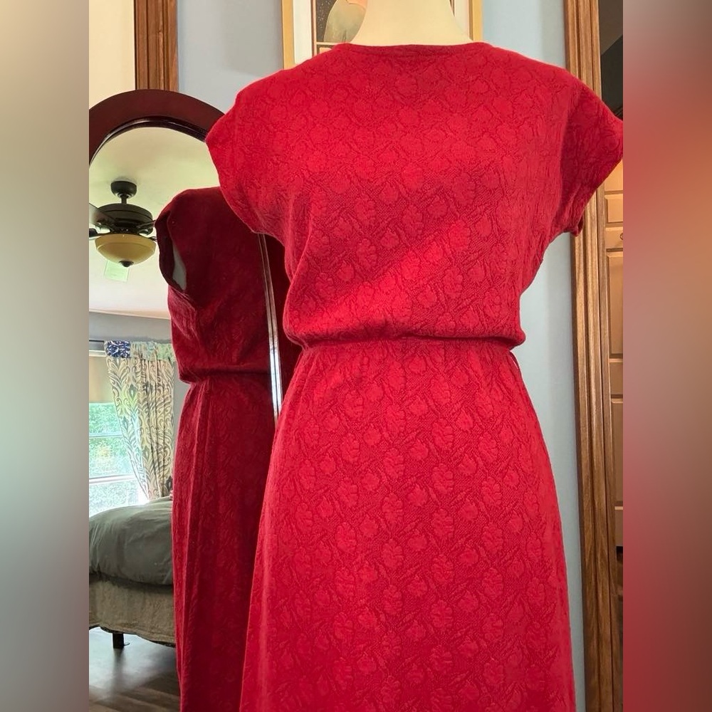 Vintage Red Knit Dress